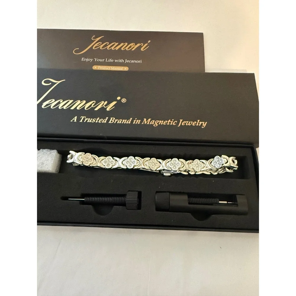 Jecanori Mens Magnetic Therapy‎ Bracelet  Titanium Steel Hypoallergenic Durable
